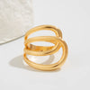 Stacked Wind Irregular Zinc Alloy Electroplated Bracelet