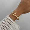 Stacked Wind Irregular Zinc Alloy Electroplated Bracelet