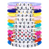 Stacking Bracelet Set Polymer Clay Handmade Geometric Style Colorful Soft Oil Dripping White Smiley Face Bohemian