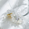 Stacking Earrings Ring Suit Stainless Steel Artificial Crystal Geometric Electroplating Women's Accessories