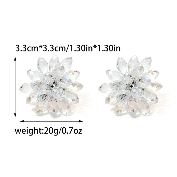 Stacking Earrings Ring Suit Stainless Steel Artificial Crystal Geometric Electroplating Women's Accessories