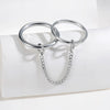 Stacking Rings Titanium Steel Geometric Electroplated Hand Jewelry For Women