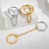 Stacking Rings Titanium Steel Geometric Electroplated Hand Jewelry For Women