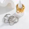 Stacking Rings Titanium Steel Geometric Electroplated Hand Jewelry