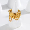 Stacking Rings Titanium Steel Geometric Electroplated Hand Jewelry