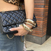 Stacking Style Iron Metallic Arc Smooth Electroplated Bracelet
