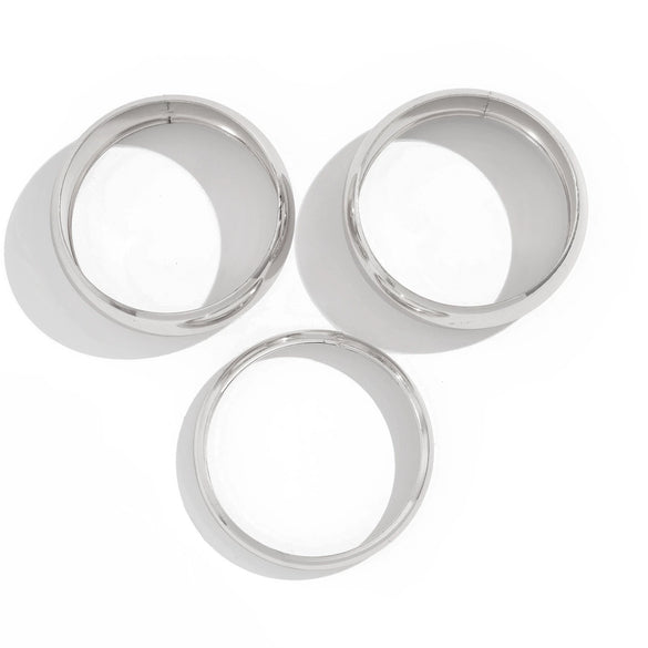 Stacking Style Iron Metallic Arc Smooth Electroplated Bracelet