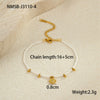 Stacking Versatile Flower Stainless Steel 18K Gold Plated Geometric Style Women's Bracelet Jewelry