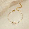 Stacking Versatile Flower Stainless Steel 18K Gold Plated Geometric Style Women's Bracelet Jewelry