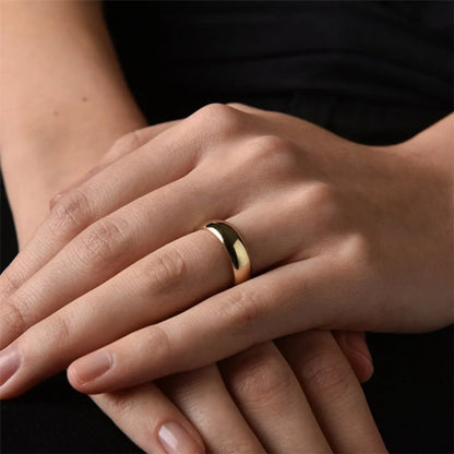 Stainless Steel 14K Gold Plated Simple Style Geometric Plating Rings