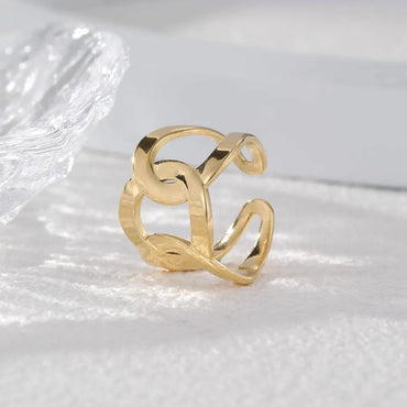 304 Stainless Steel 14K Gold Plated 18K Gold Plated Elegant Simple Style Solid Color Rings