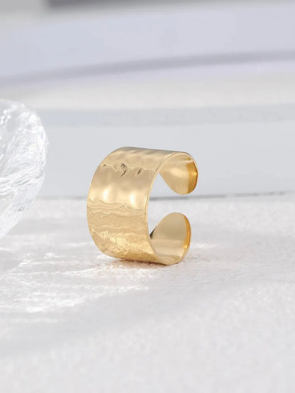 304 Stainless Steel 14K Gold Plated 18K Gold Plated Elegant Simple Style Solid Color Rings