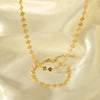Stainless Steel 18K Gold Plated IG Style French Style Beach Shell Polishing Bracelets Necklace
