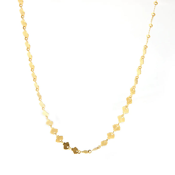 Stainless Steel 18K Gold Plated IG Style French Style Beach Shell Polishing Bracelets Necklace