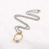 Stainless Steel 18K Gold Plated IG Style Polishing Geometric Pendant Necklace