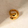 304 Stainless Steel 18K Gold Plated IG Style Water Droplets Open Rings