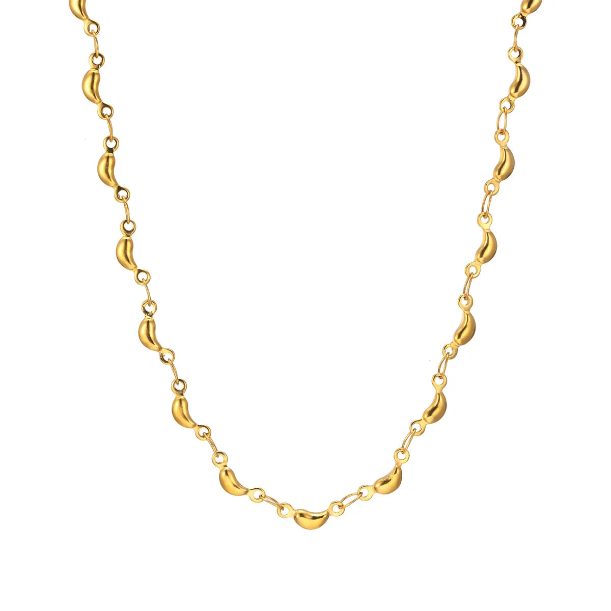 Stainless Steel 18K Gold Plated Simple Style Geometric Necklace