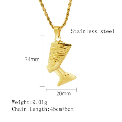 Stainless Steel 18K Gold Plated Simple Style Human Plating Pendant Necklace