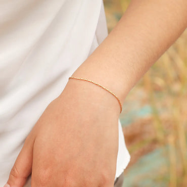 Stainless Steel 18K Gold Plated Simple Style Square Bracelets