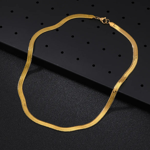 Stainless Steel 18K Gold Plated Vintage Style Geometric Plating Necklace
