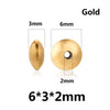 Stainless Steel Abacus Flying Saucer Curved Spacer Positioning Beads Vacuum Goldplated Diy Jewelry Accessories