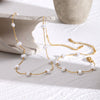 Stainless Steel Acrylic Pearl Geometric Style Electroplated Women's Bracelet And Necklace Jewelry