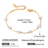 Stainless Steel Acrylic Pearl Geometric Style Electroplated Women's Bracelet And Necklace Jewelry