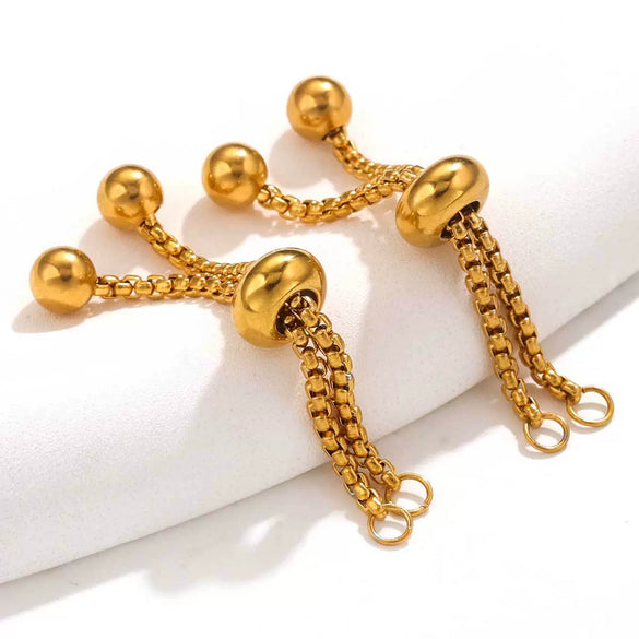 Stainless Steel Adjustable Pull Out Telescopic Rubber Electroplated Ring Accessories Unisex