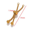 Stainless Steel Adjustable Pull Out Telescopic Rubber Electroplated Ring Accessories Unisex