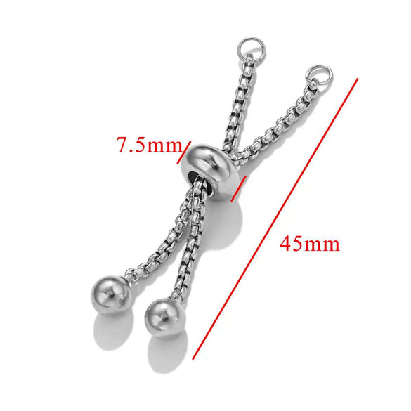 Stainless Steel Adjustable Pull Out Telescopic Rubber Electroplated Ring Accessories Unisex