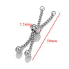 Stainless Steel Adjustable Pull Out Telescopic Rubber Electroplated Ring Accessories Unisex