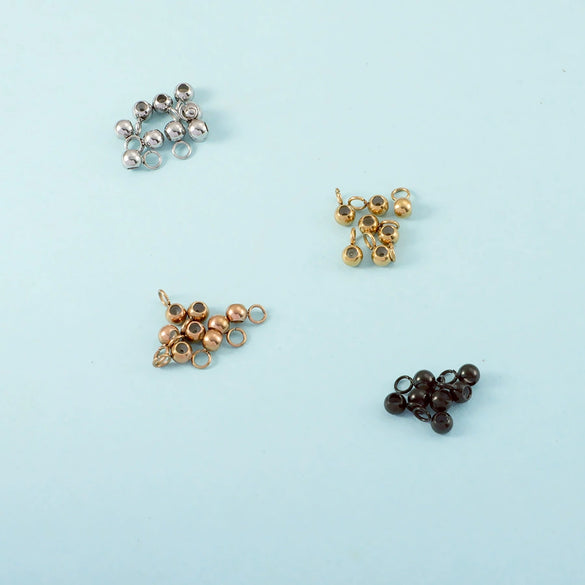 Stainless Steel Adjusting Bead With Ring Positioning Bead Handmade Semifinished Jewelry Accessories For Necklace And Bracelet Electroplating Geometric Simple Style