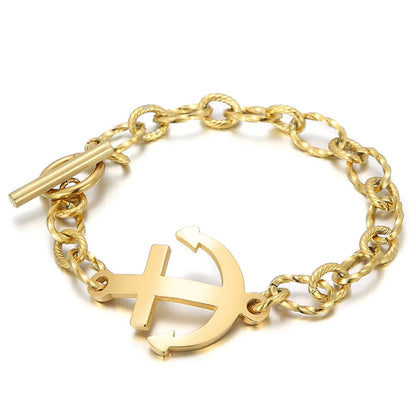 Stainless Steel Anchor Shape Ot Buckle Chain Bracelet Wholesale Jewelry Gooddiy