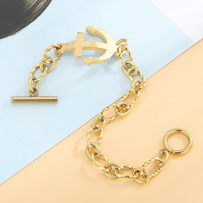 Stainless Steel Anchor Shape Ot Buckle Chain Bracelet Wholesale Jewelry Gooddiy