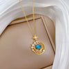 Stainless Steel And Copper Allmatch Clavicle Chain With Star Moon Planet And Animal Zodiac Pattern For Women And Men