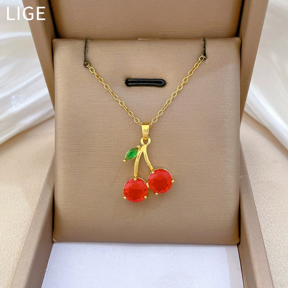 Stainless Steel And Copper Animal Zodiac Cartoon Style Full Diamond Necklace Unisex