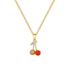 Stainless Steel And Copper Animal Zodiac Fruit Cherry Fashion Light Luxury Elegant Gorgeous Full Diamond Unisex Necklace