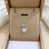 Stainless Steel And Copper Fishtail Water Drops Animal Zodiac Cartoon Style Full Diamond Women's Necklace