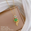 Stainless Steel And Copper Geometric And Cartoon Style Zircon Inlaid Full Diamond Necklace Unisex