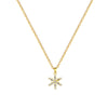 Stainless Steel And Copper Geometric And Snowflakes Patterned Unisex Full Diamond Necklace