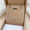 Stainless Steel And Copper Women's Allmatch Clavicle Chain Necklace With Colorful Stars Animal And Zodiac Pattern Cartoon Style