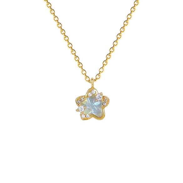Stainless Steel And Copper Women's Allmatch Clavicle Chain Necklace With Colorful Stars Animal And Zodiac Pattern Cartoon Style