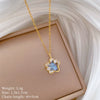 Stainless Steel And Copper Women's Allmatch Clavicle Chain Necklace With Colorful Stars Animal And Zodiac Pattern Cartoon Style