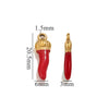 Stainless Steel And Foot Silver Three Dimensional Pepper Pendant Dripping Oil Plated 18K Diy Handmade Earrings And Bag Pendant Material