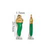 Stainless Steel And Foot Silver Three Dimensional Pepper Pendant Dripping Oil Plated 18K Diy Handmade Earrings And Bag Pendant Material