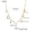 Stainless Steel And Freshwater Pearl Jewelry Set With Double Water Drop Pendant Earrings And Necklace Minimalist Geometric Style Electroplated
