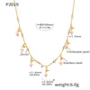 Stainless Steel And Freshwater Pearl Jewelry Set With Double Water Drop Pendant Earrings And Necklace Minimalist Geometric Style Electroplated
