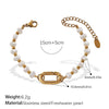 Stainless Steel And Freshwater Pearl Love Pendant Bracelet And Necklace 316L Stainless Steel Electroplating Fashion Style Women's