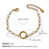 Stainless Steel And Freshwater Pearl Love Pendant Bracelet And Necklace 316L Stainless Steel Electroplating Fashion Style Women's