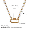 Stainless Steel And Freshwater Pearl Love Pendant Bracelet And Necklace 316L Stainless Steel Electroplating Fashion Style Women's